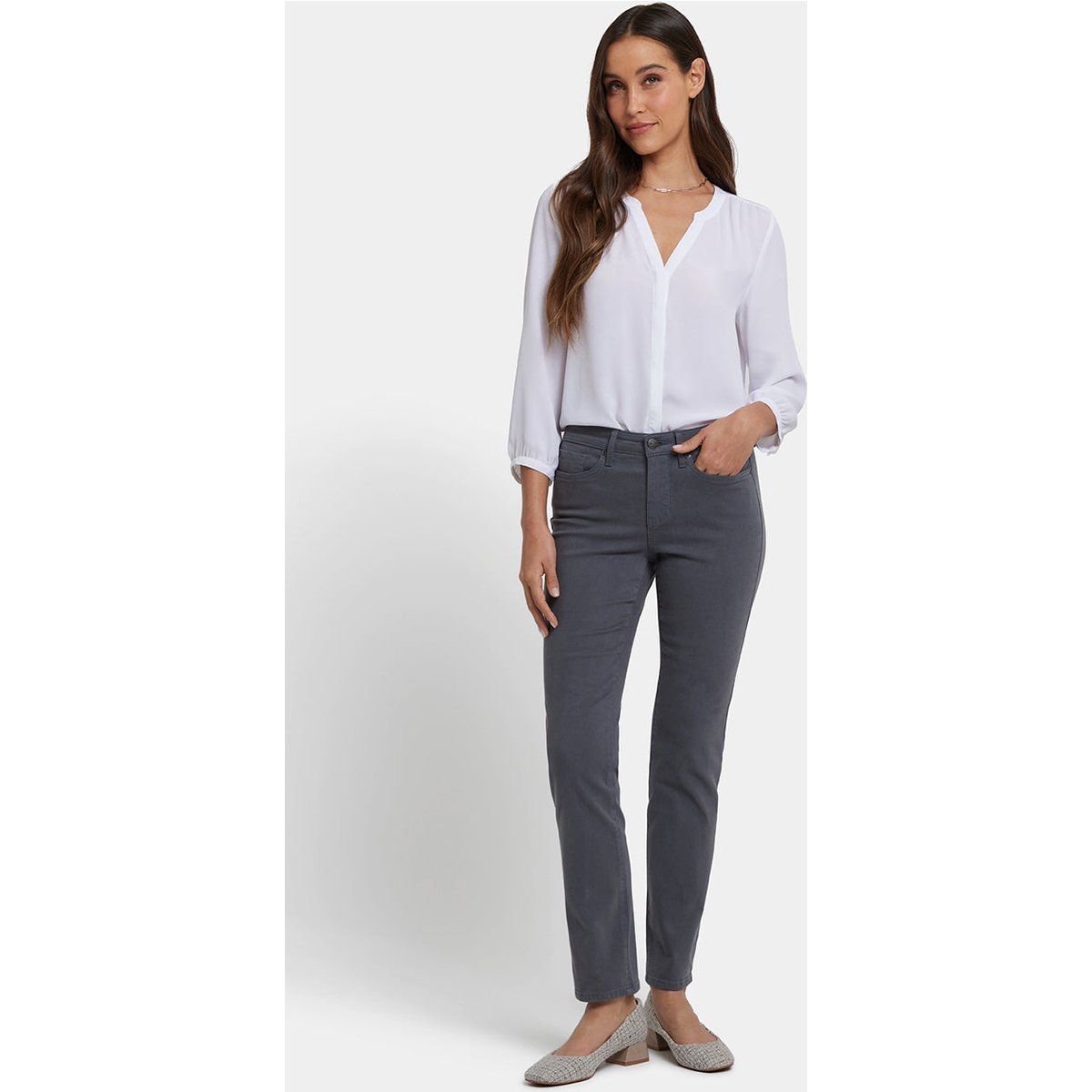 Figurbetonte Slim-Fit Denim Hose