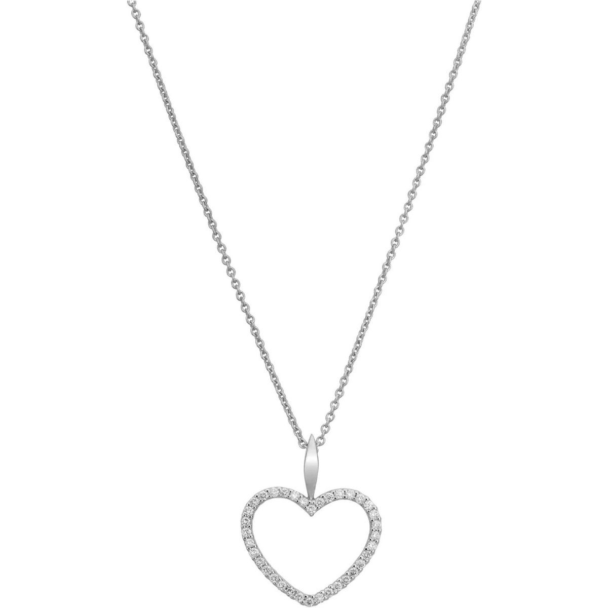 Funkelnde Herz-Diamantkette
