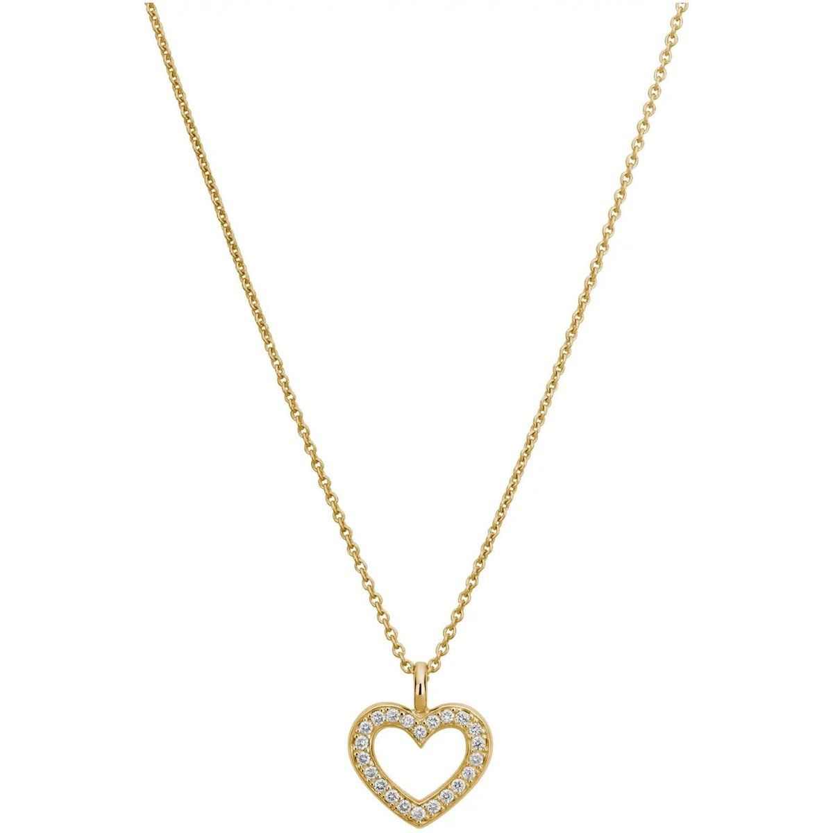 Eleganter Herzanhänger mit Diamantbesatz
