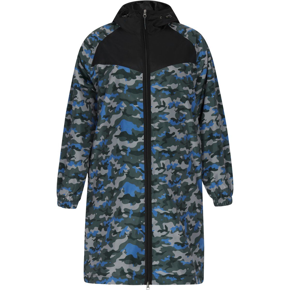 Langer Camouflage-Parka mit Kapuze