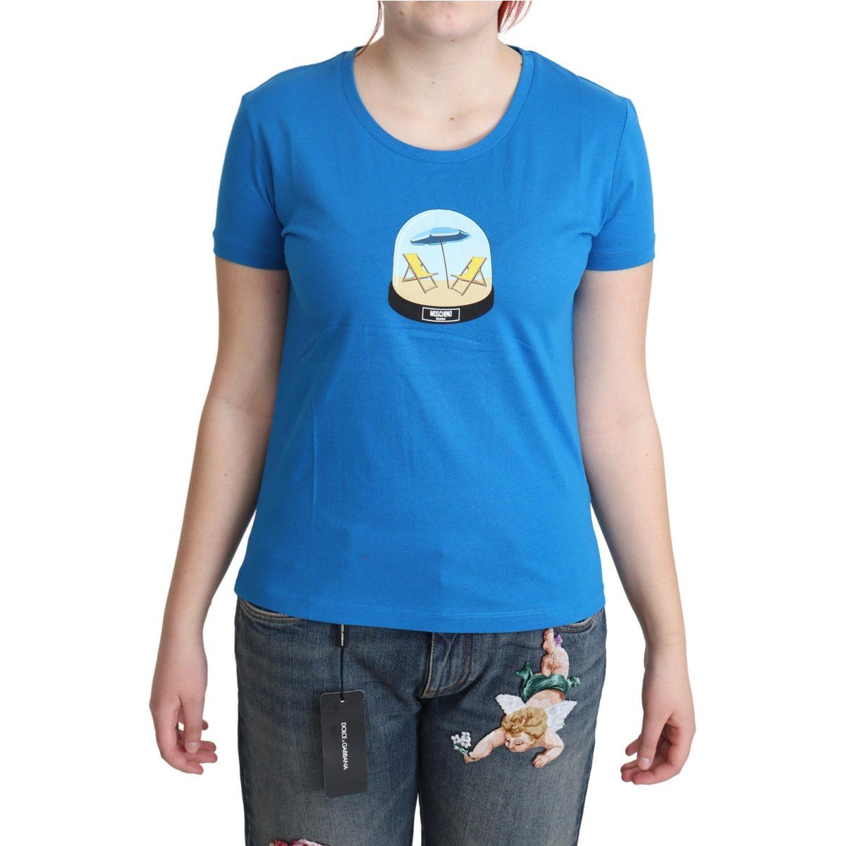 Grafik-T-Shirt mit Strand-Motiv