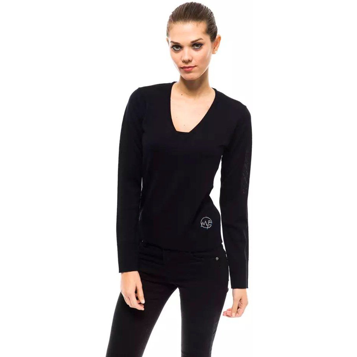 Eleganter Merino-Pullover mit V-Ausschnitt
