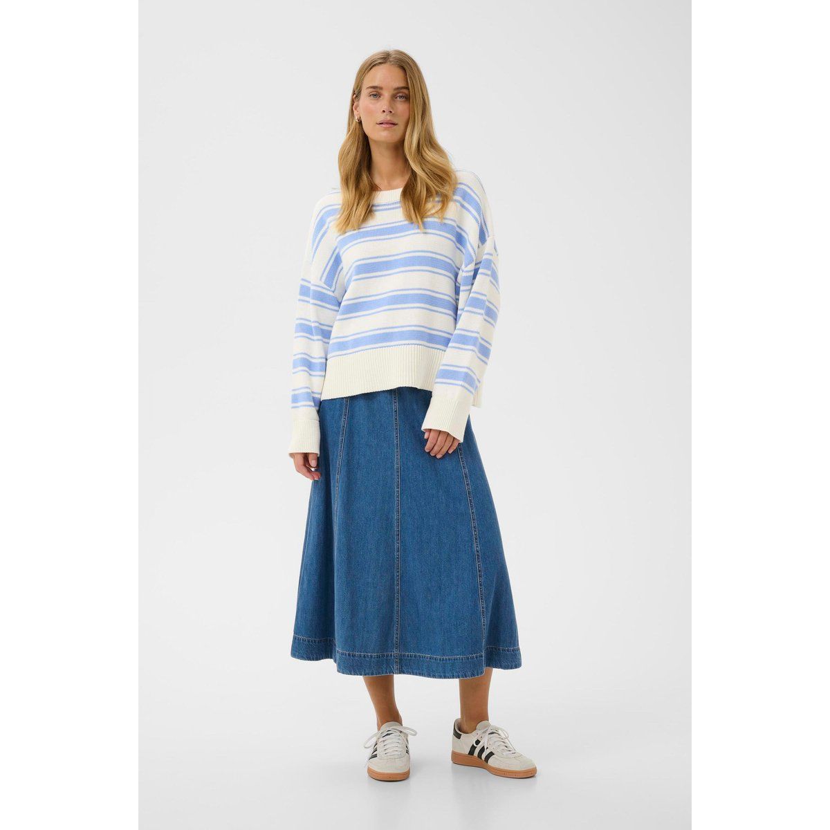 Oversize-Strickpullover mit Streifenmuster