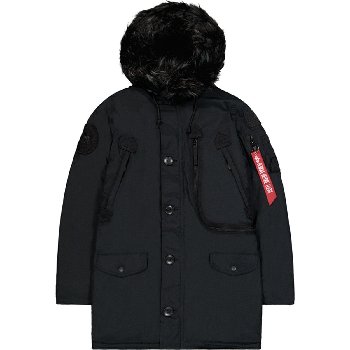 Schwerer Winterparka mit Kunstfell
