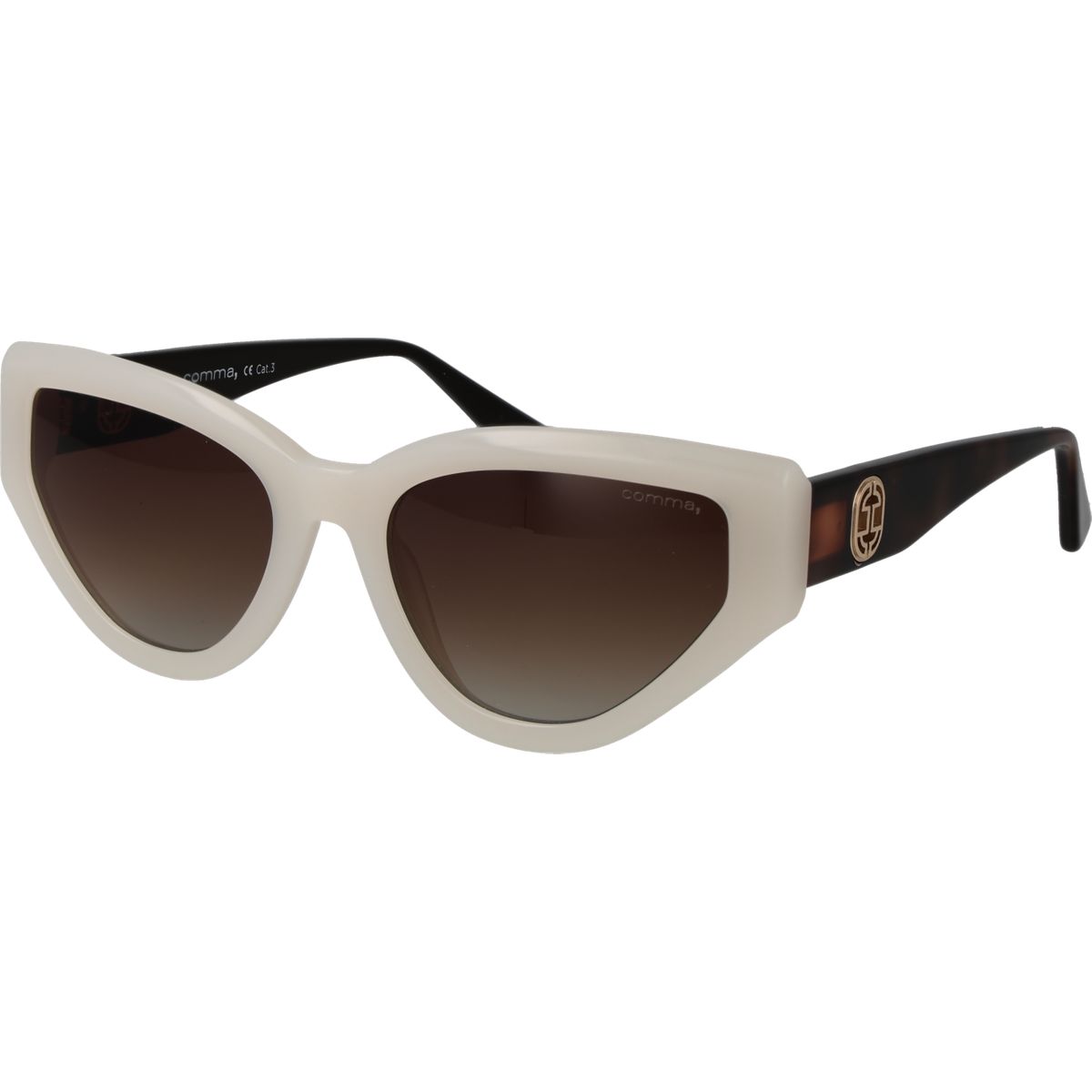 Markante Cat-Eye-Sonnenbrille mit Schildpatt-Bügeln