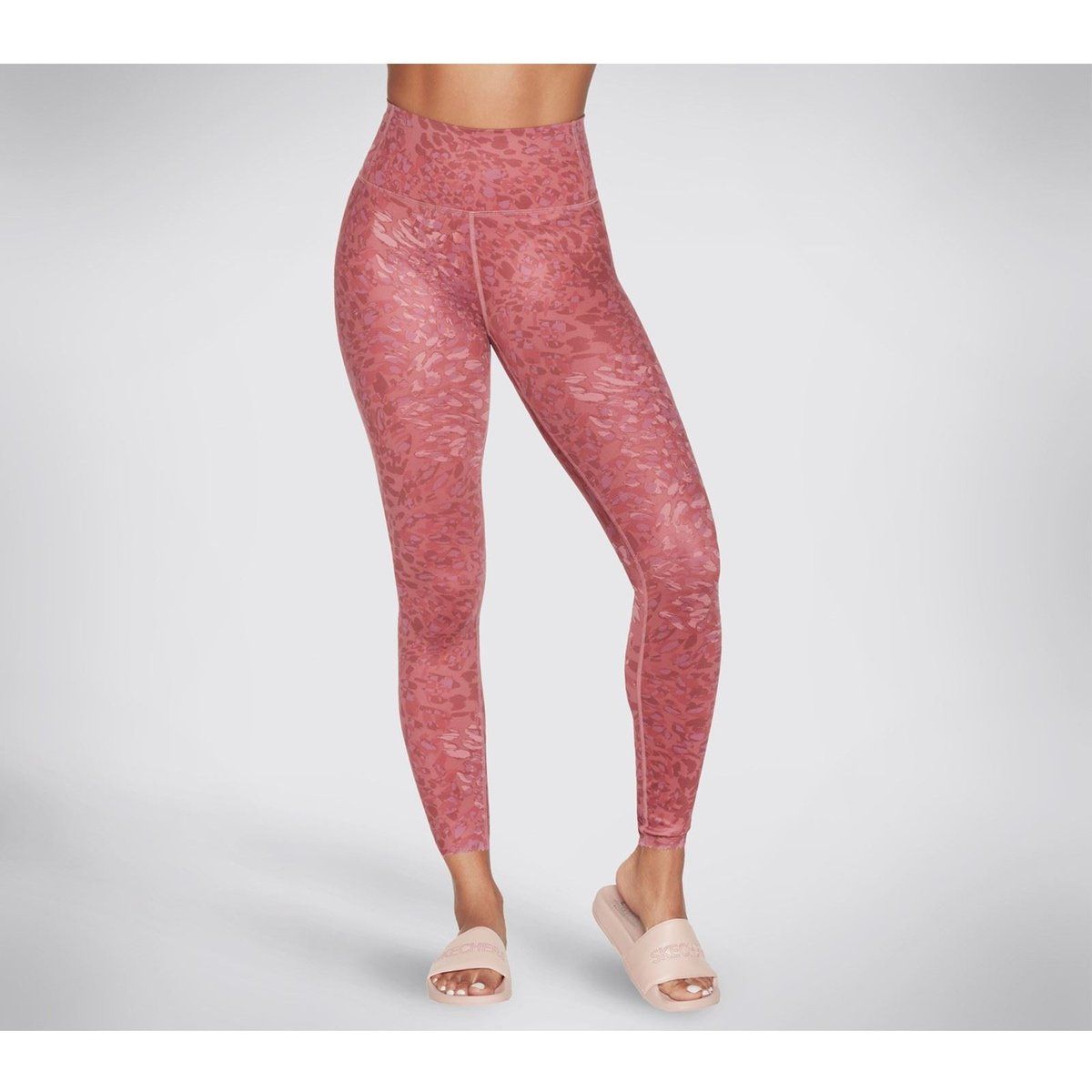 Hoch taillierte Performance-Leggings mit Leopardenmuster