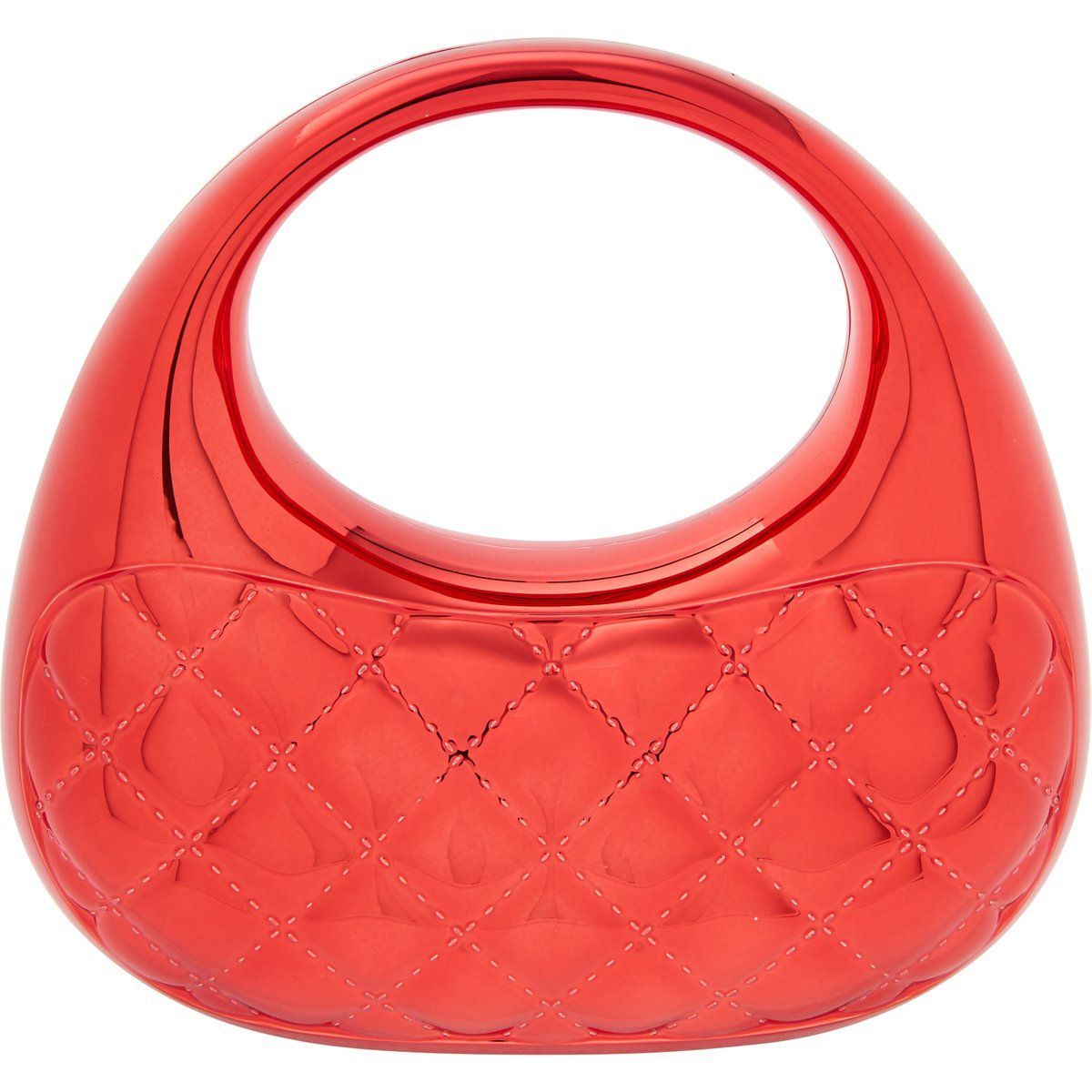 Gesteppte Handtasche mit rundem Ausschnitt