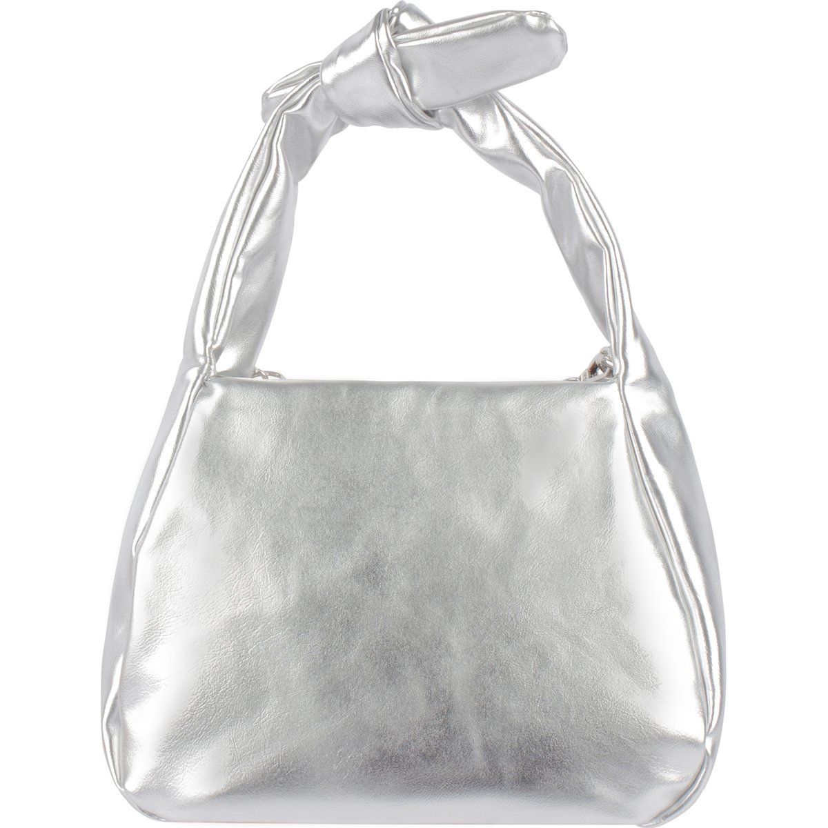 Metallic-Handtasche mit Knotengriff
