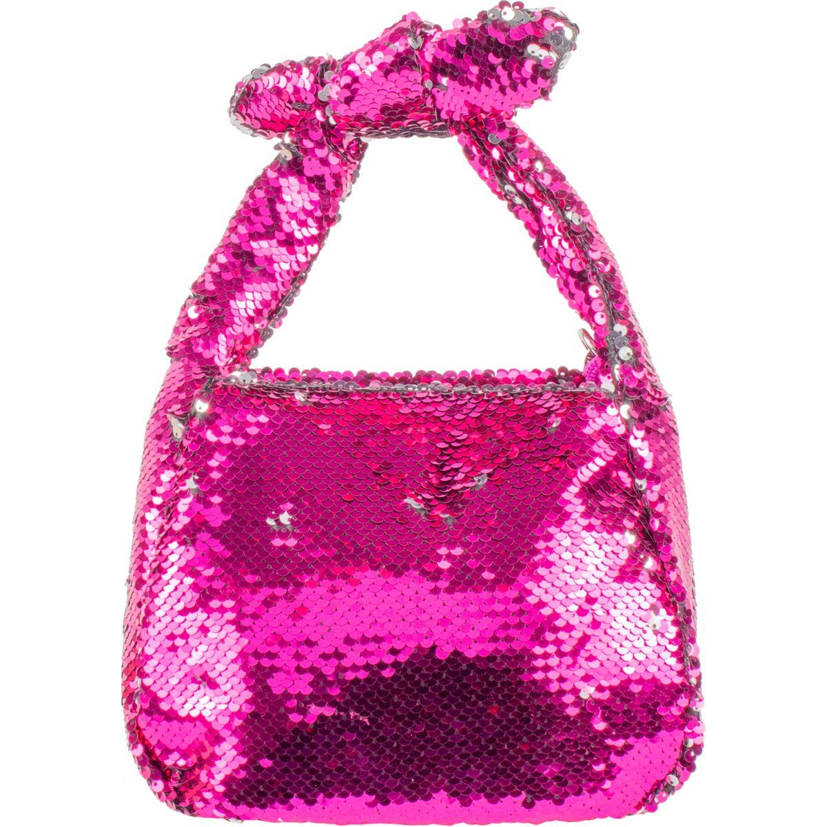 Glitzernde Pailletten-Tasche mit Knoten