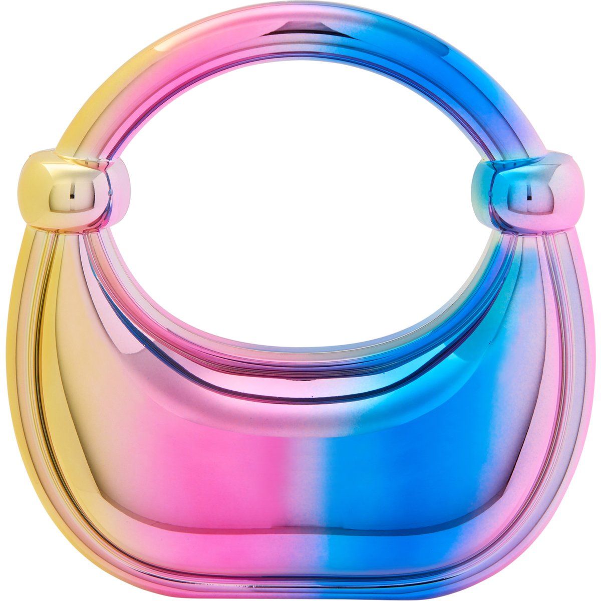 Schillernde Ombre-Halbmond-Handtasche