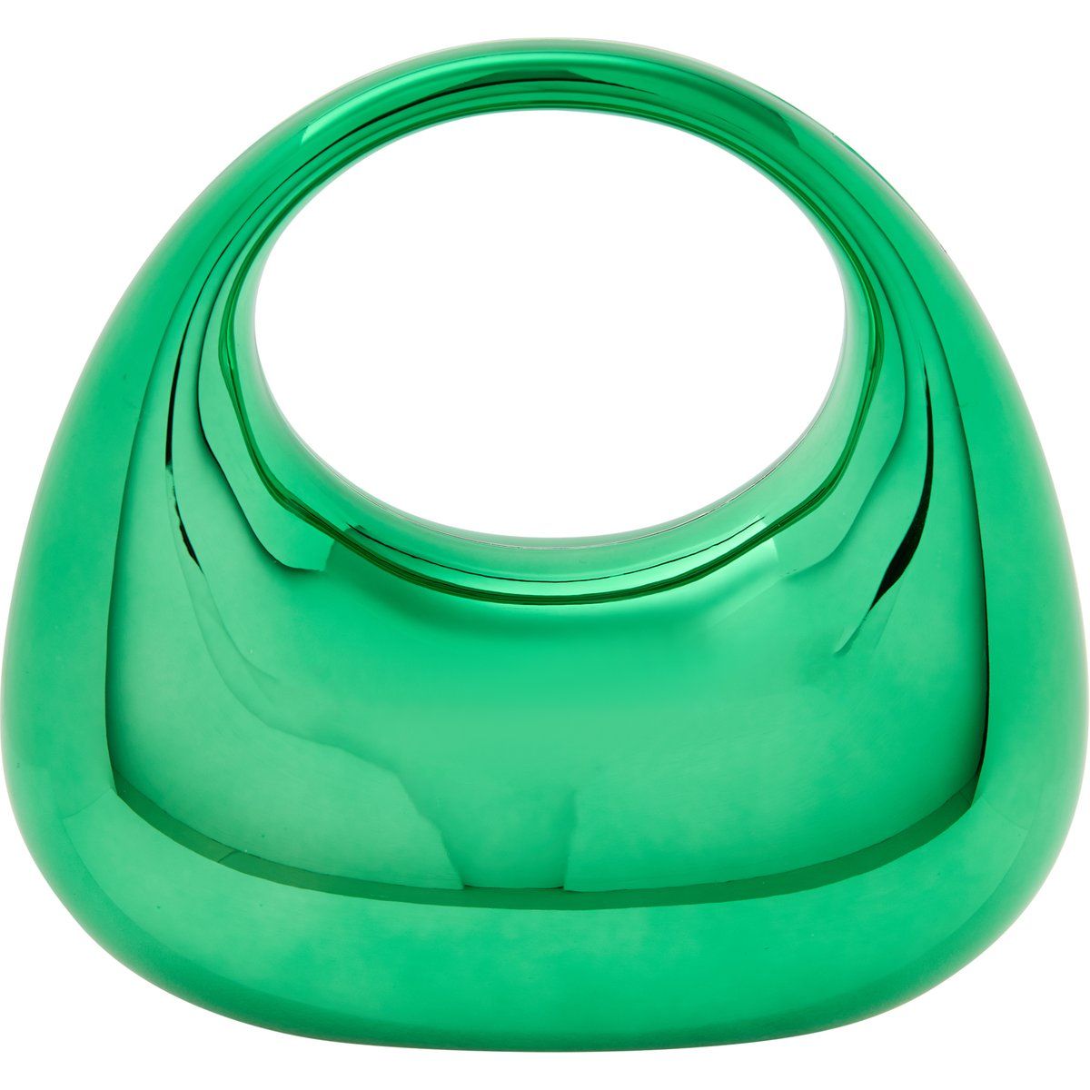 Handtasche in organischer Form mit Metallic-Effekt