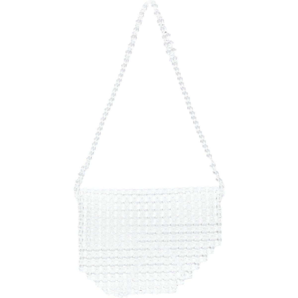 Asymmetrische Mini-Handtasche mit Perlen