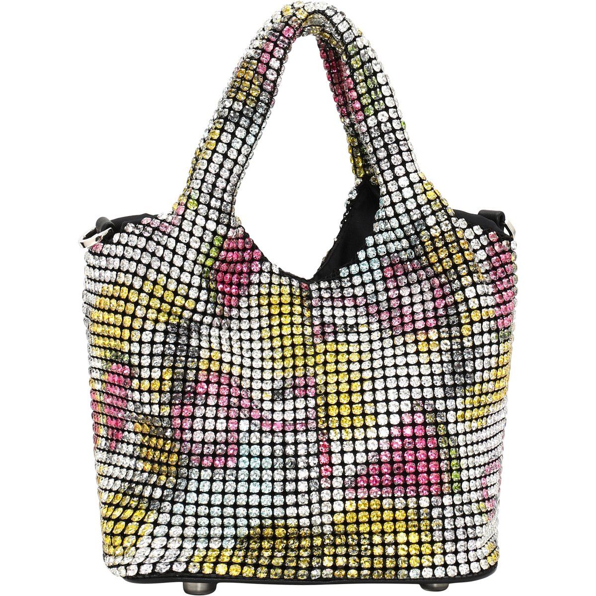 Mehrfarbige Strass-Hobo-Tasche