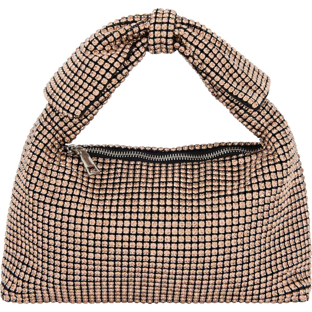 Funkelnde Handtasche mit Knotengriff