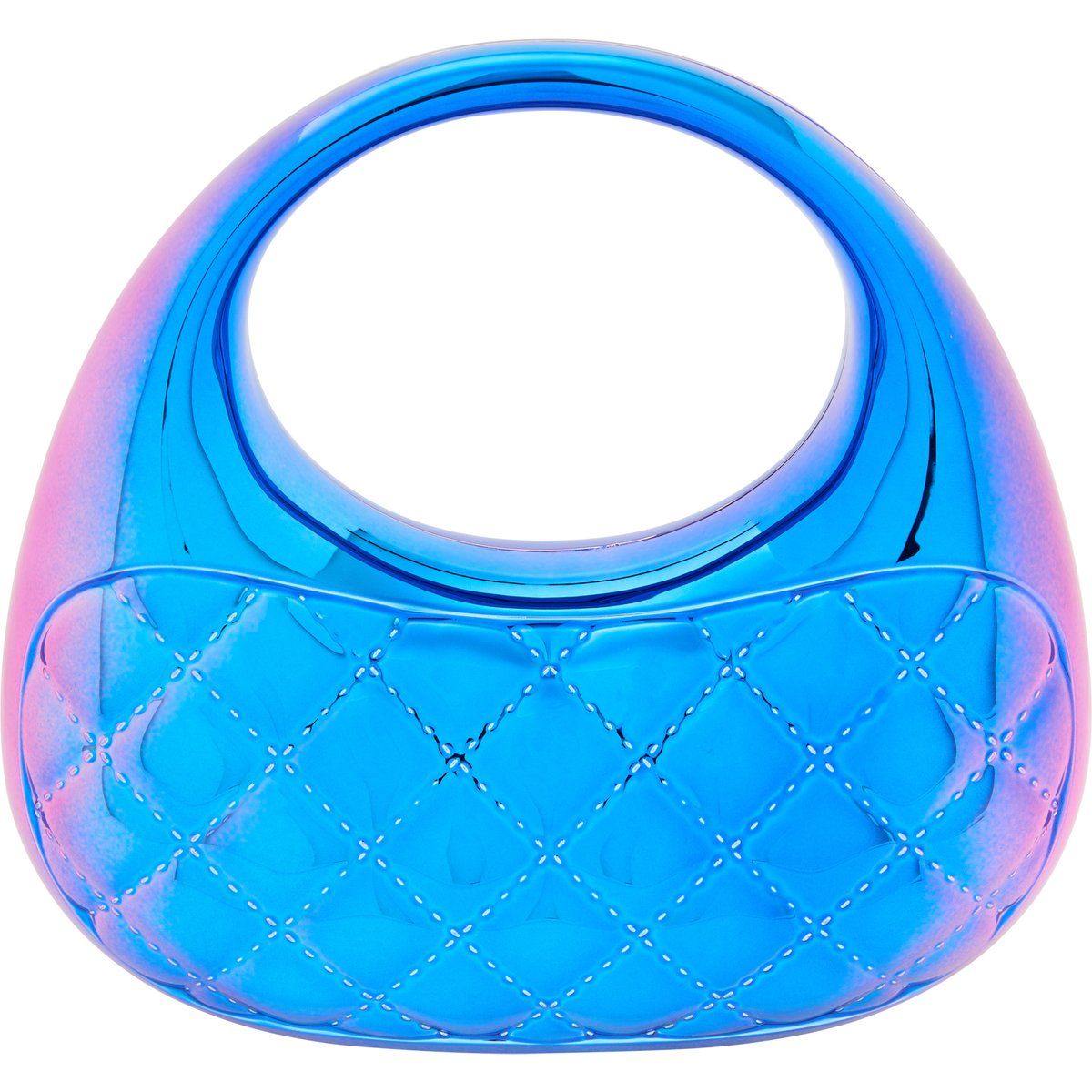 Irisierende Gesteppte Handtasche mit Kette