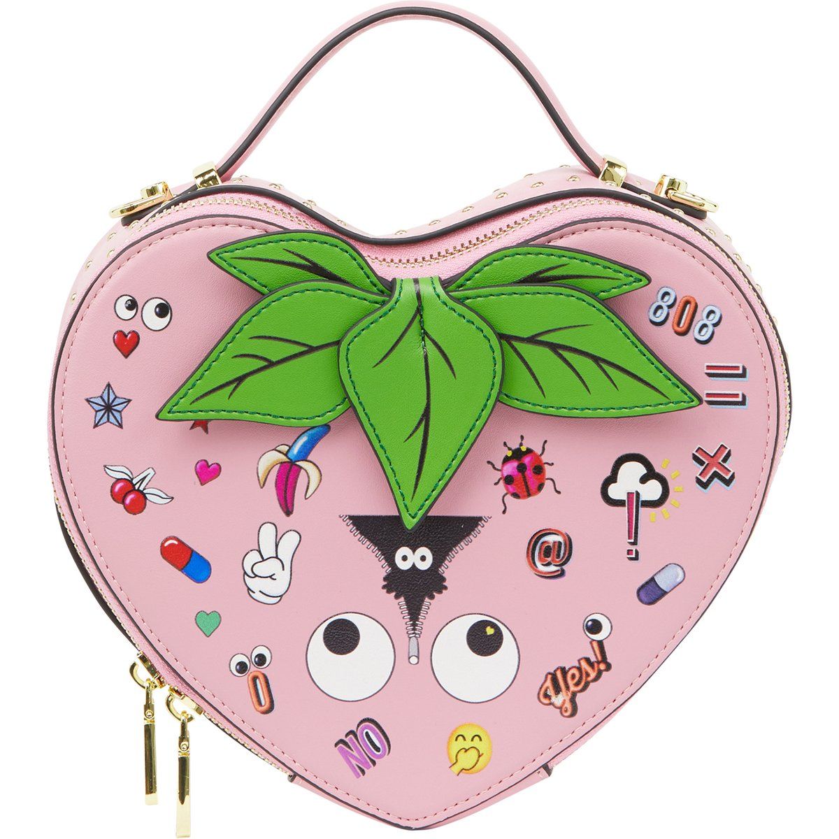 Verspielte Herzförmige Handtasche mit Motiven