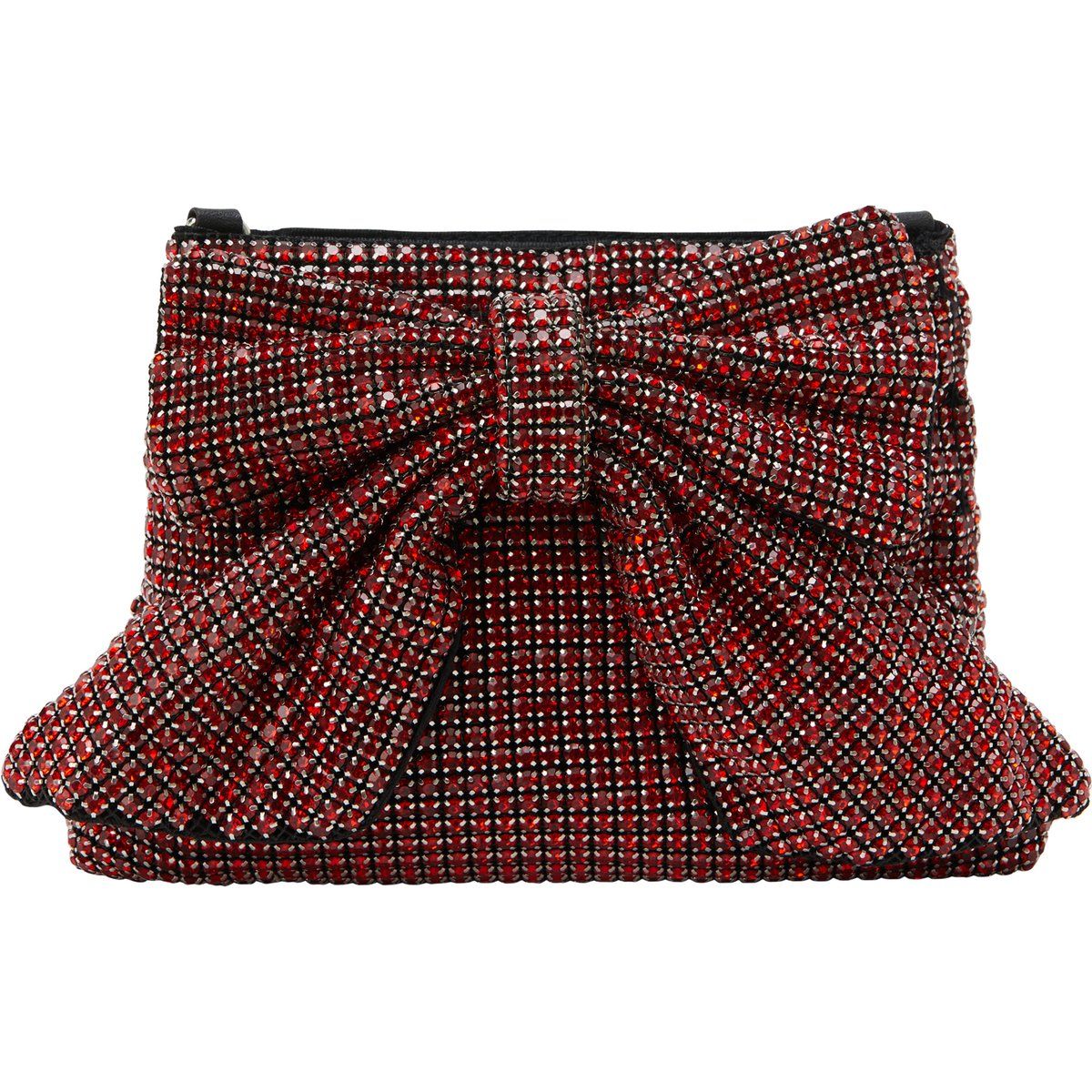 Mit Strass besetzte Schleifen-Clutch