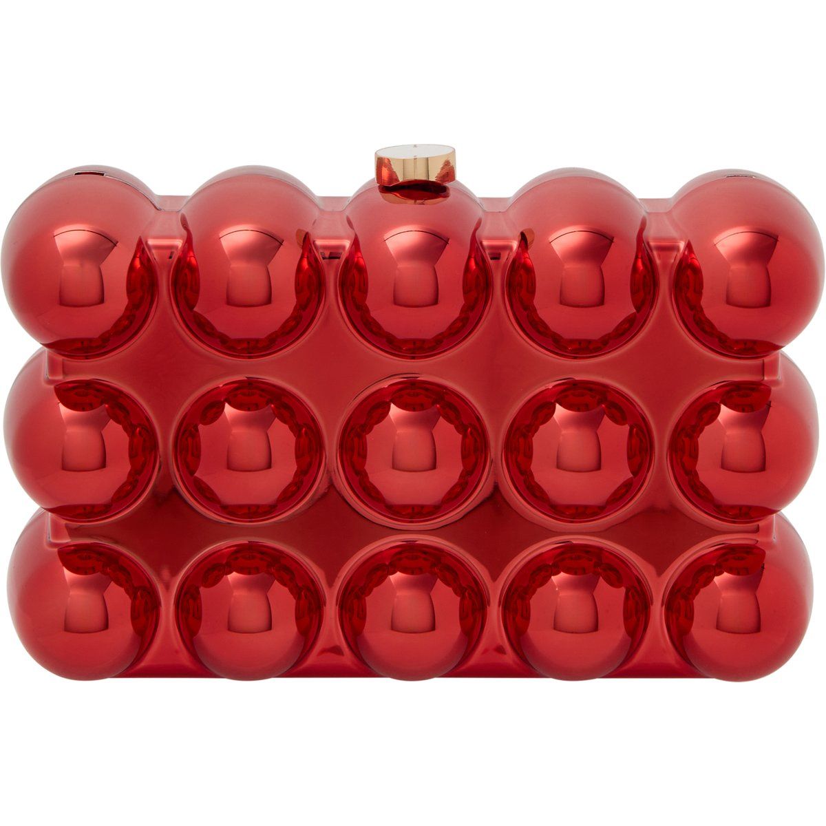 Abendclutch mit glänzendem Blasen-Design