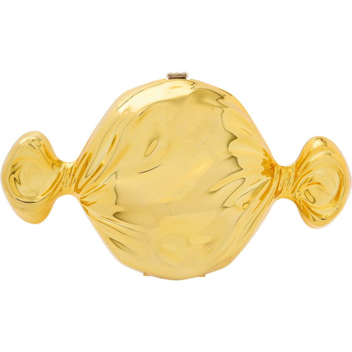 Metallische Clutch in Bonbonform