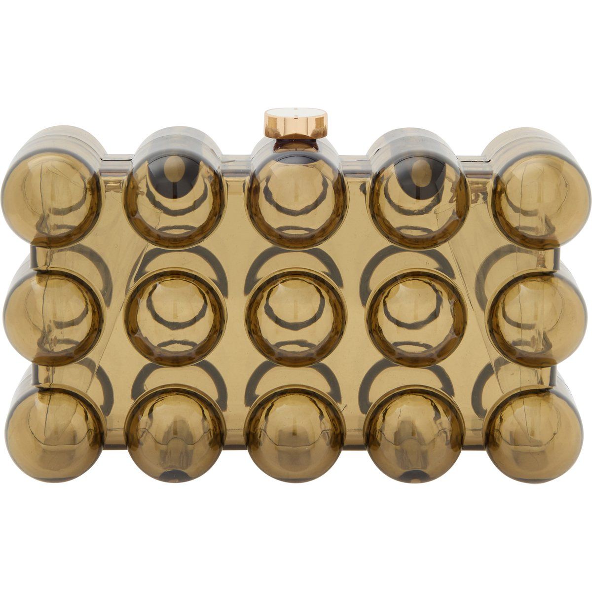 Skulpturale geometrische Clutch mit Wölbungen