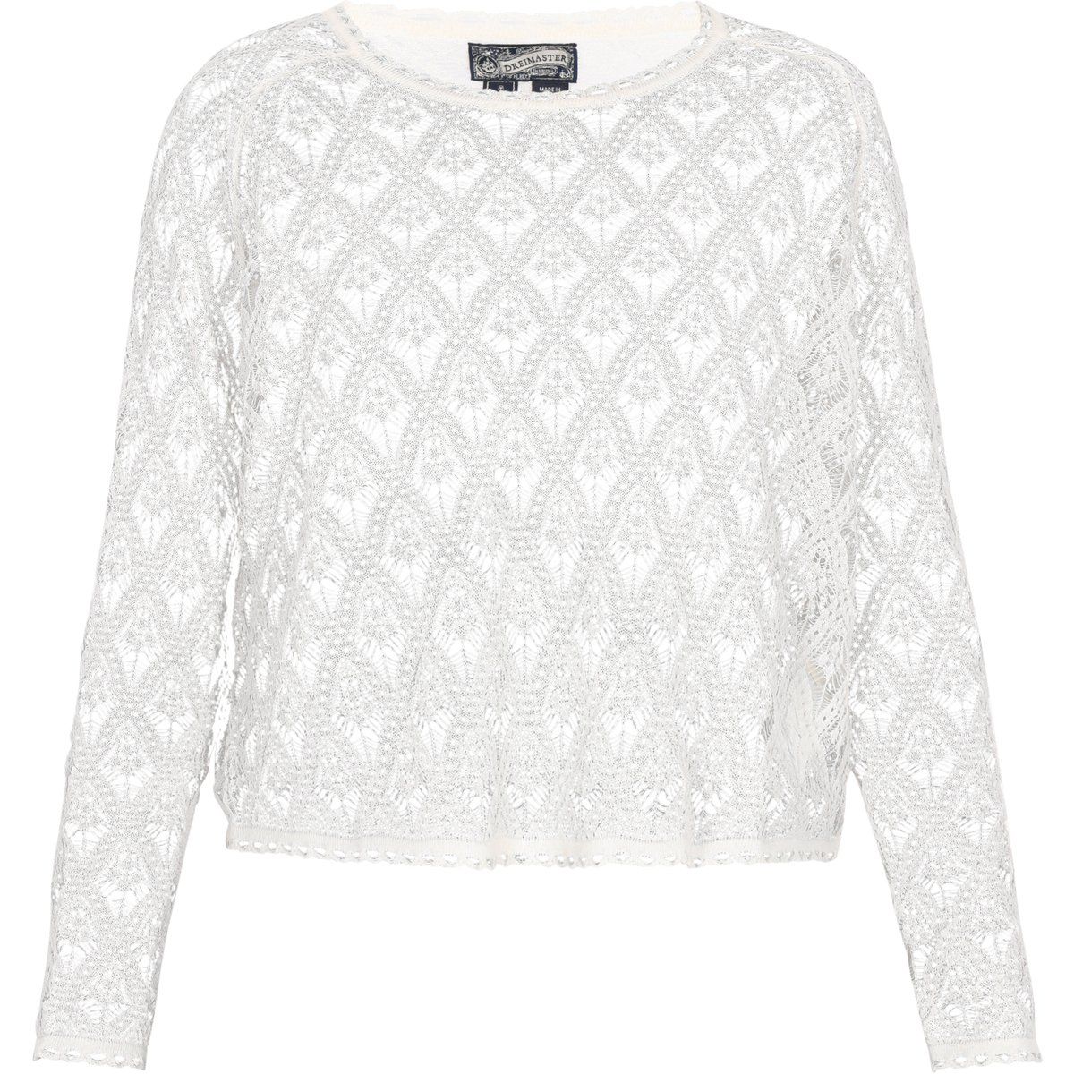 Vintage-Inspirierter Lochstrick-Pullover