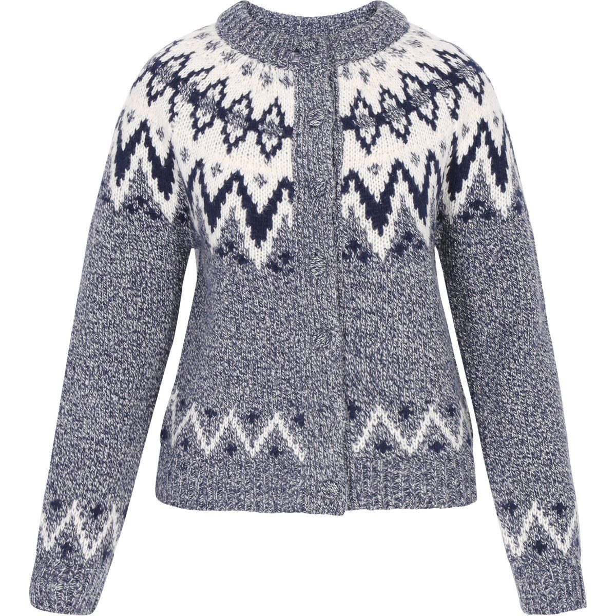 Traditionelle Strickjacke mit Norwegenmuster