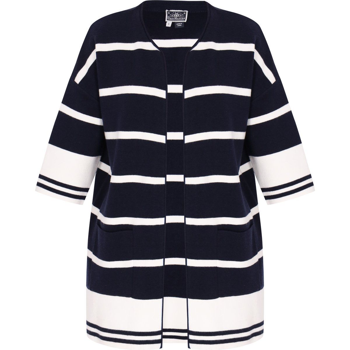 Nautischer Cardigan mit Streifenmuster