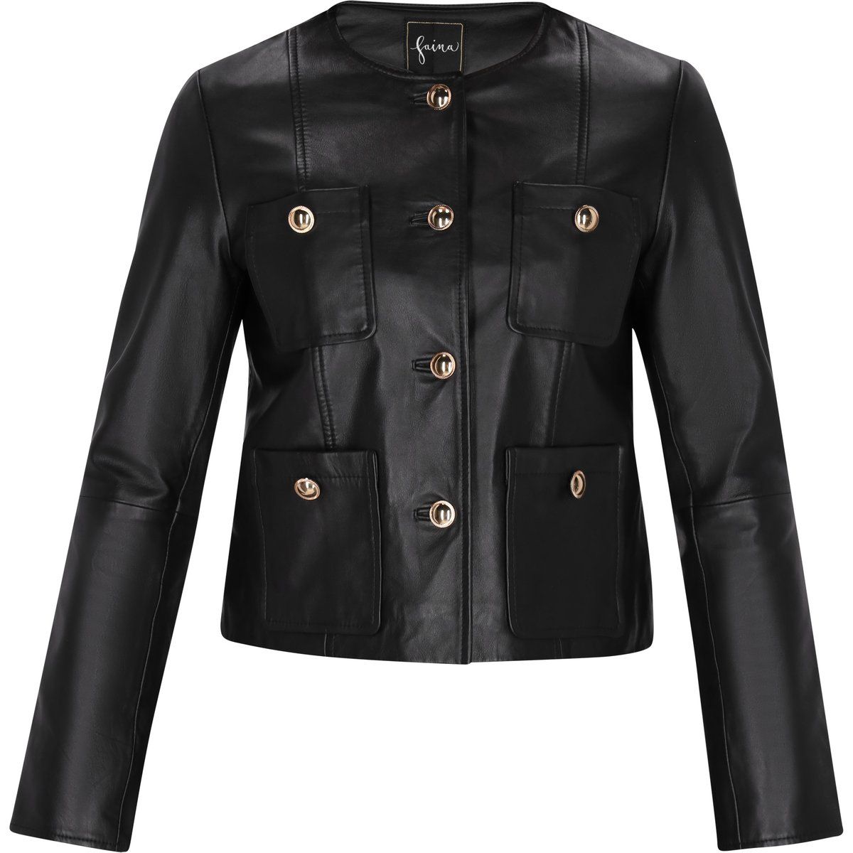 Strukturierte Jacke mit Zierknöpfen