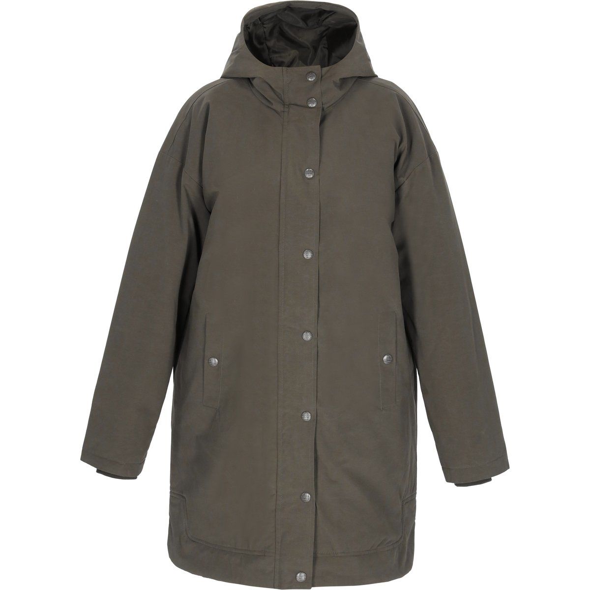Lässiger Kapuzenparka mit Druckknöpfen