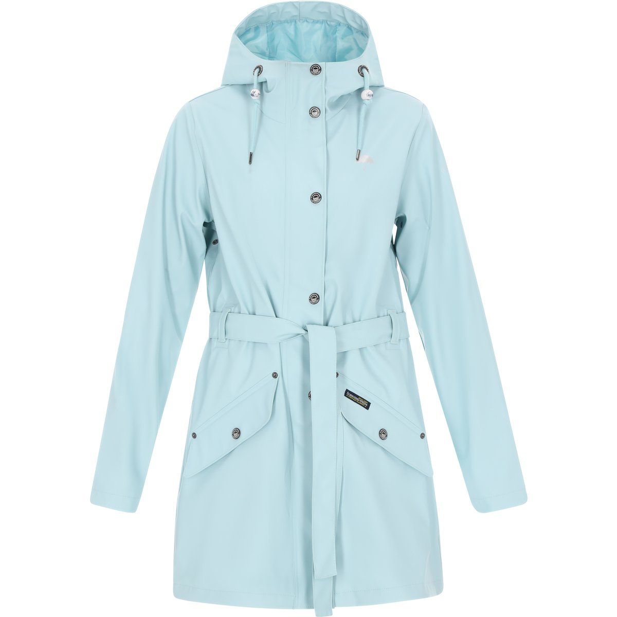 Wetterfeste Kapuzenjacke mit Taillengürtel