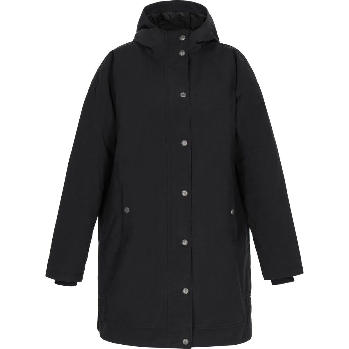 Lässiger Kapuzenparka mit Druckknöpfen