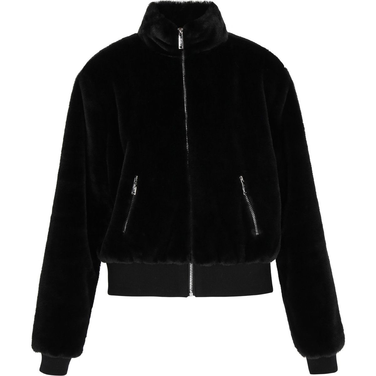 Bomberjacke aus weichem Kunstfell