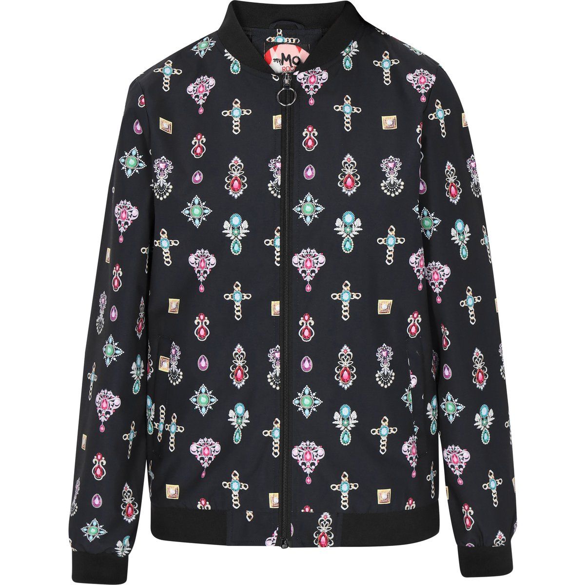 Bomberjacke mit Ornament-Print