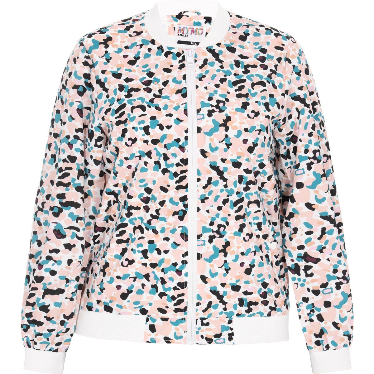 Bomberjacke mit abstraktem Leopardenmuster