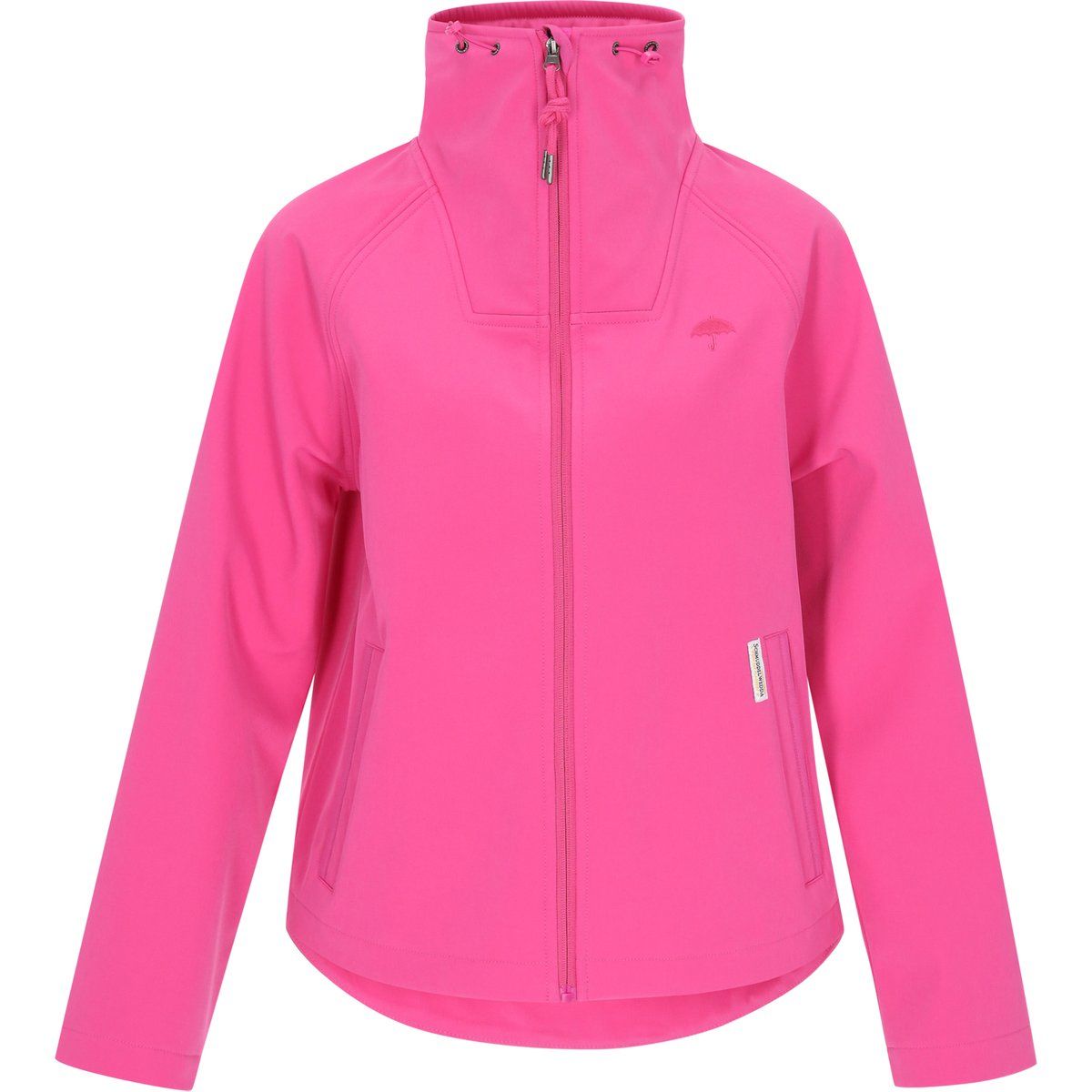 Funktionale Softshelljacke mit hohem Kragen