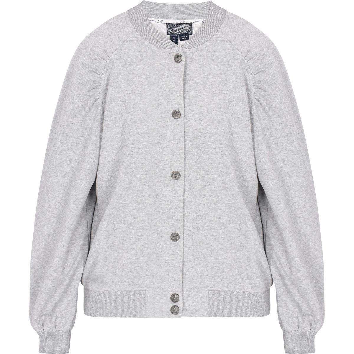 Sweatjacke mit Druckknöpfen im Vintage-Stil