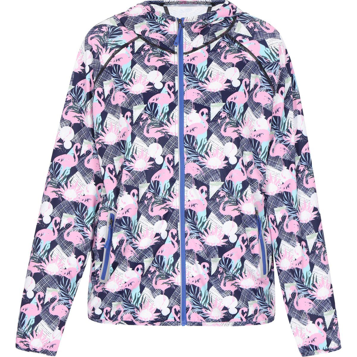 Leichte Jacke mit Flamingo-Print