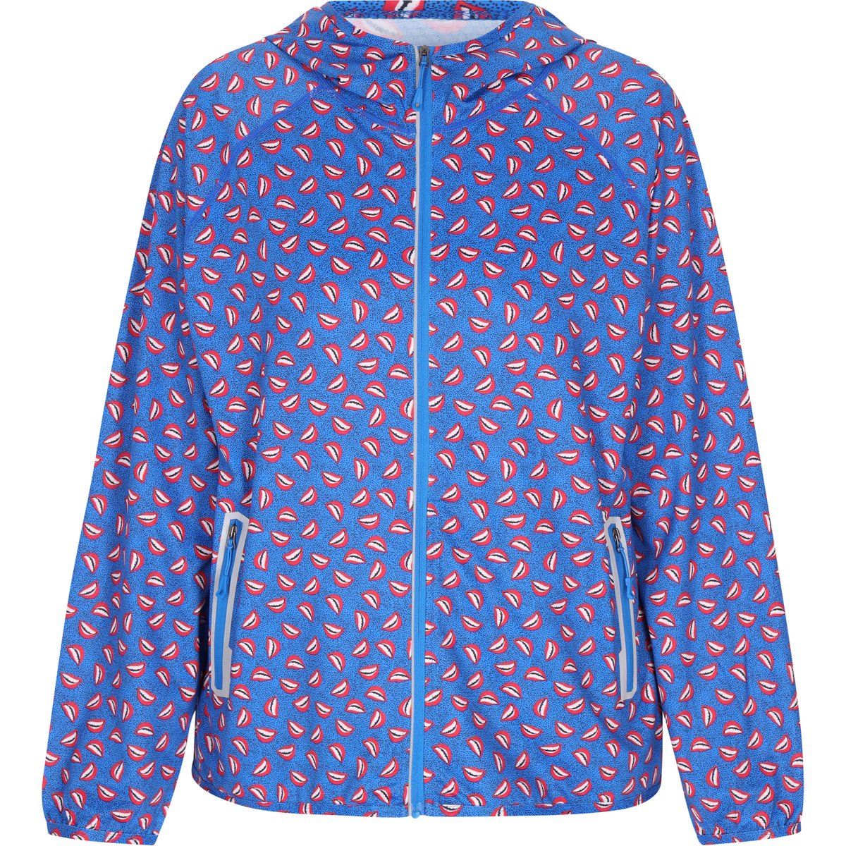 Kapuzenjacke mit abstraktem Print
