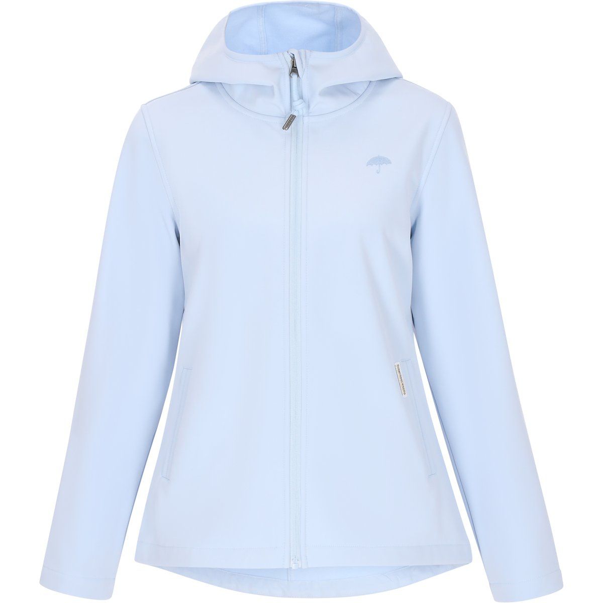 Wetterfeste Softshelljacke mit Kapuze