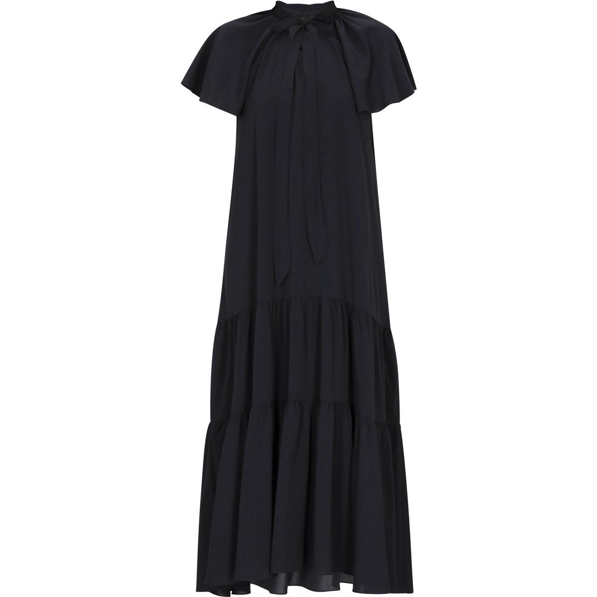 Elegantes gestuftes Midikleid mit Schleife