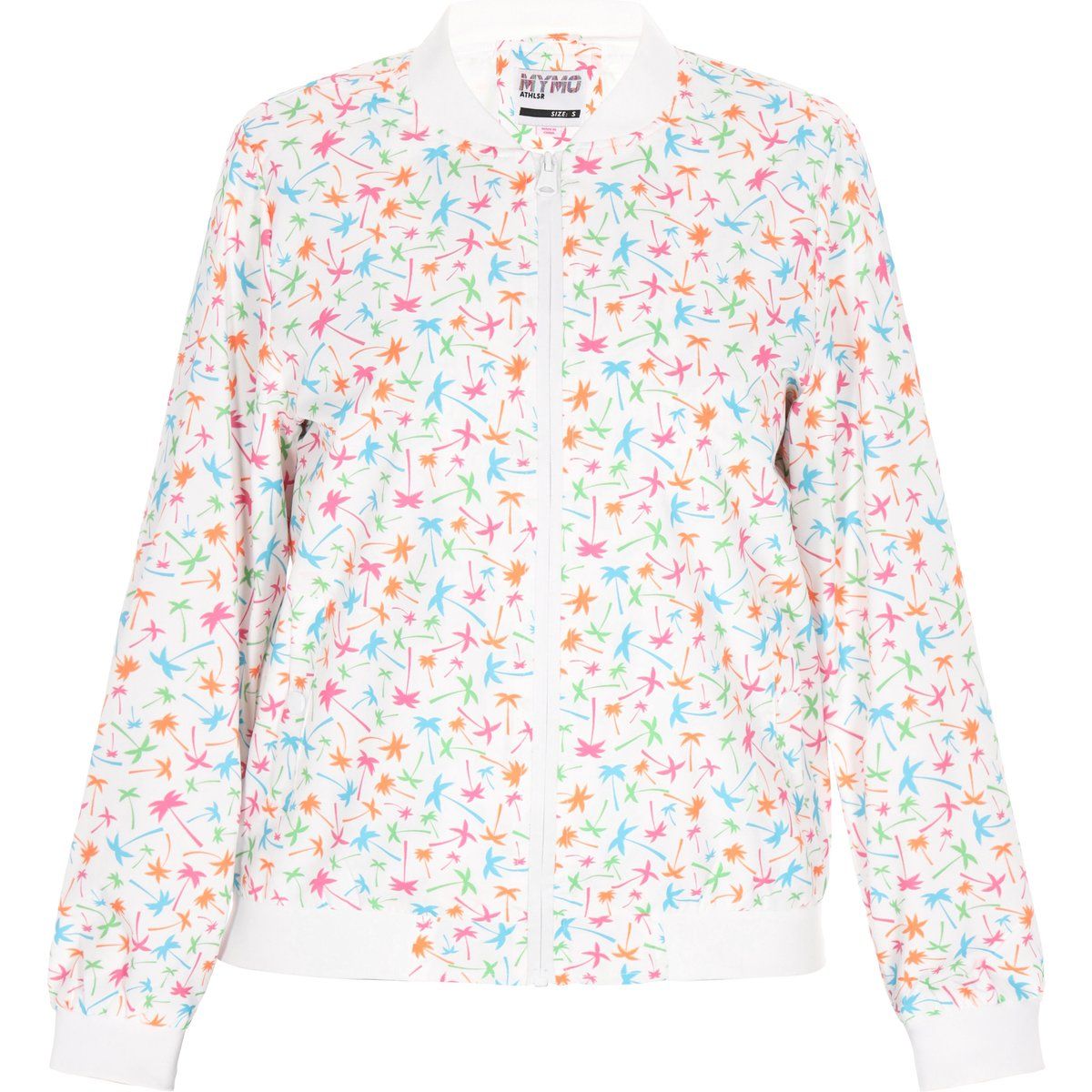 Bomberjacke mit abstraktem Palmenmuster