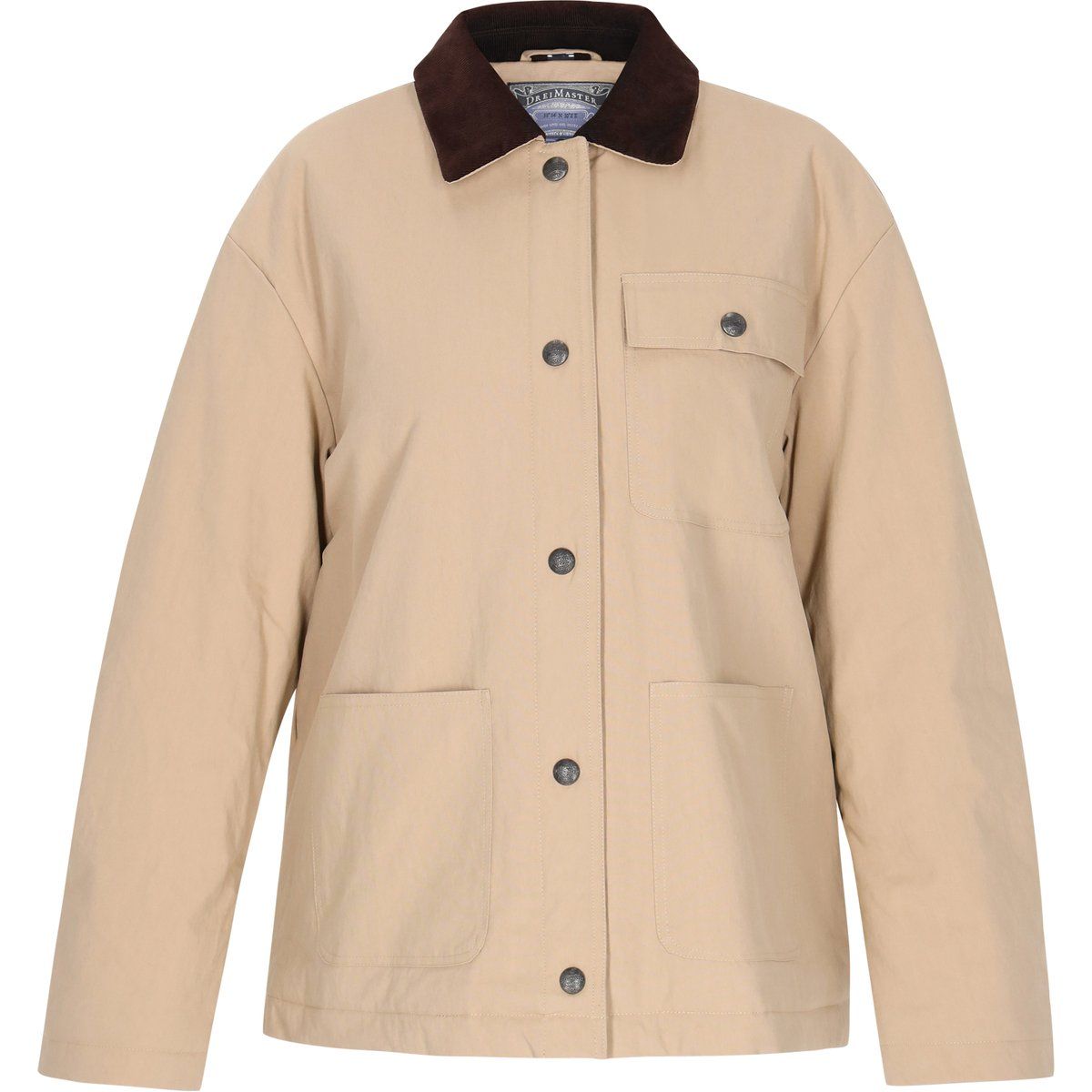 Vintage-Utility-Jacke mit Cord-Kragen