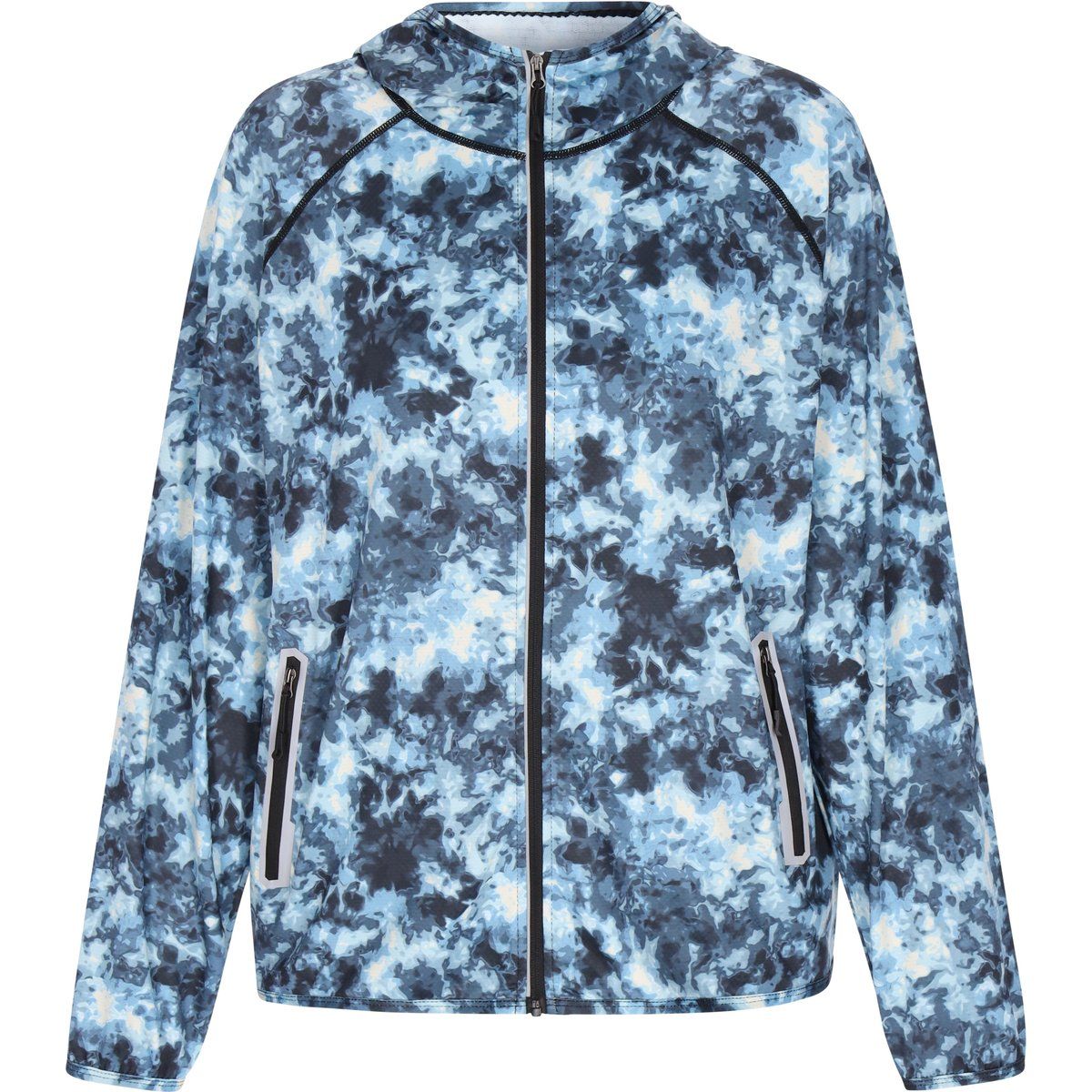 Leichte Kapuzenjacke mit abstraktem Print