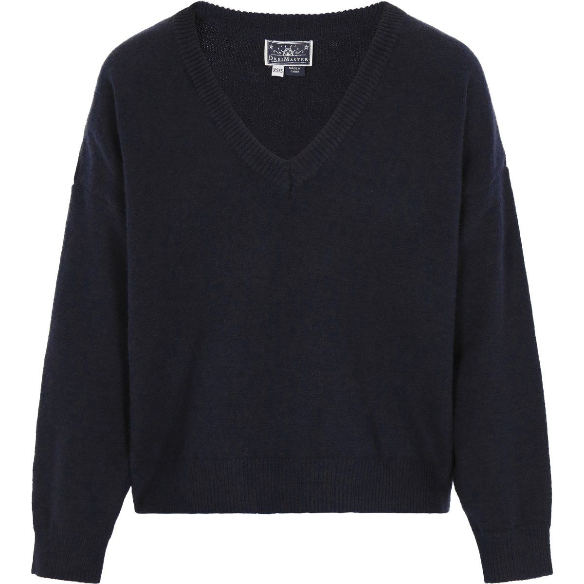 Lockerer Strickpullover mit V-Ausschnitt