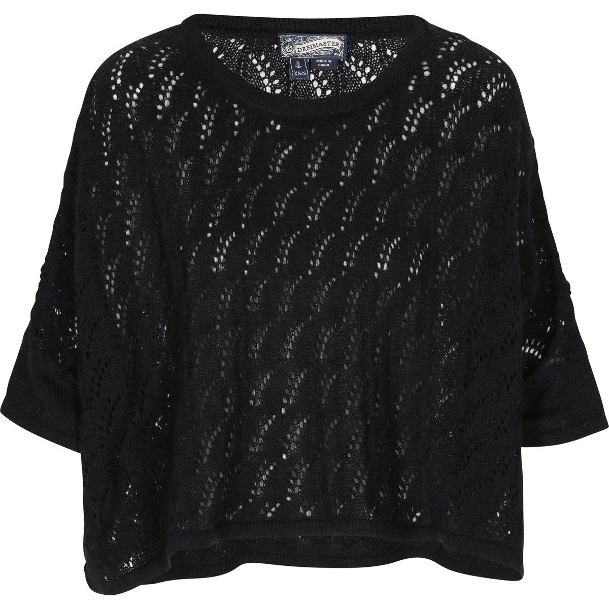 Oversized Strickpullover mit Lochmuster