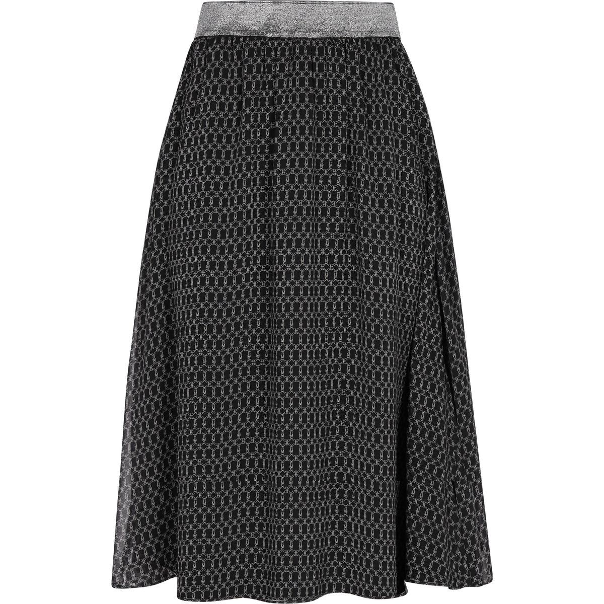 Eleganter Midi-Rock mit Kettenmuster