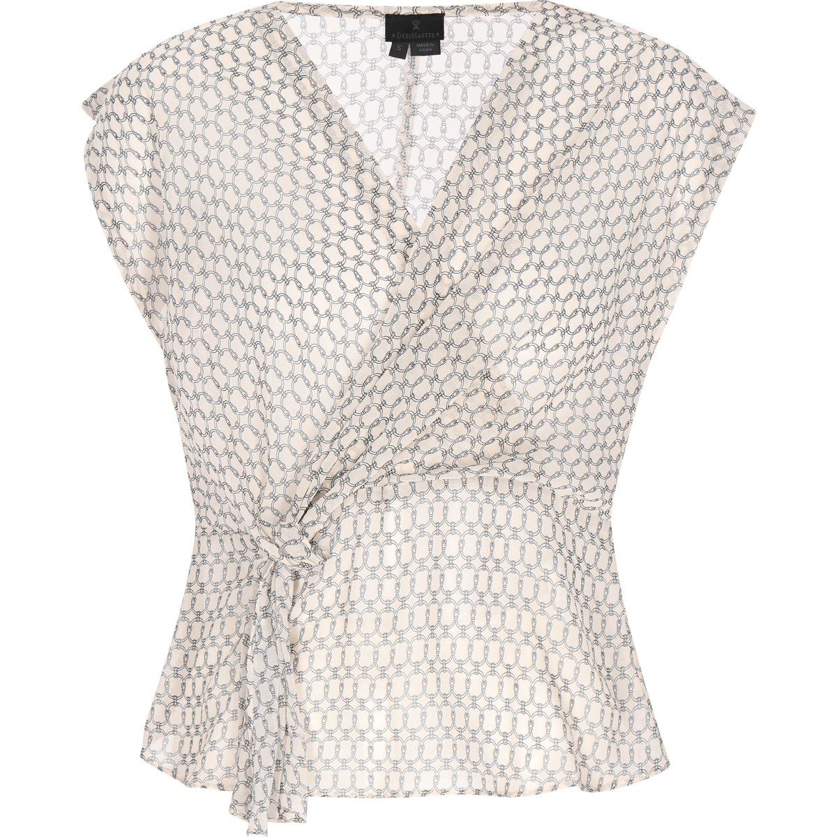 Wickelbluse mit Kettenmuster
