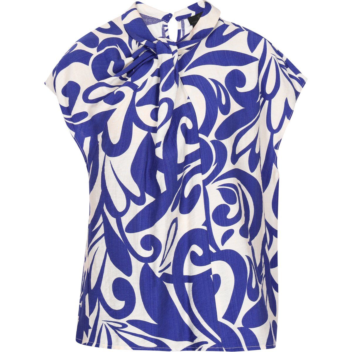 Luftige Schluppenbluse mit Botanik-Print