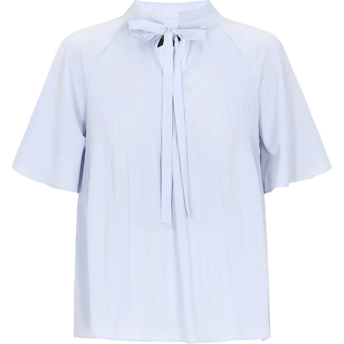 Plissierte Bluse mit Schluppe