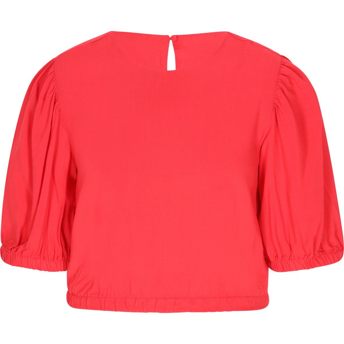 Kurzarm-Puffärmel-Bluse